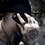 Load image into Gallery viewer, Beier New Store 316L Stainless Steel Ring Top Quality Punk Skull Ring Vintage Domineering Skull Fashion Jewelry LLBR8-225R

