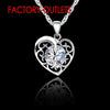 Fashion Jewelry Set 925 Sterling Silver Needle CZ Crystal Heart Design Female Party Engagement  Wholesale All Compatible