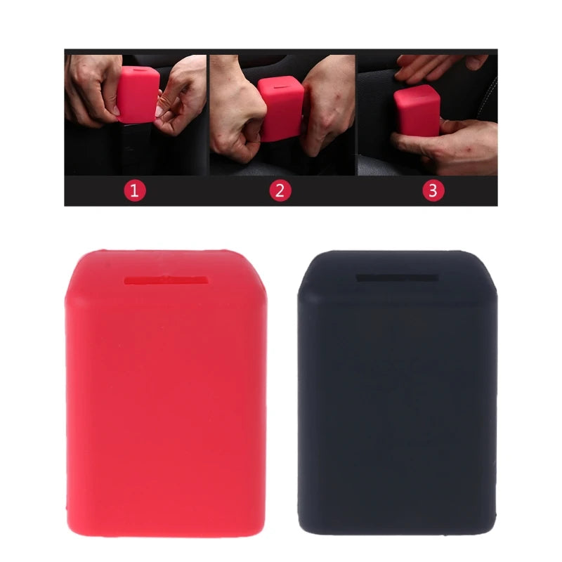 Universal Seat Belt Buckle Clip Protector Silicone Interior Button Case Anti-Scratch Cover Safety Accessories Car Decor