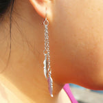 Load image into Gallery viewer, Many Styles Long Tassel Feather Dangle Earing Brincos Femininos Leaf for Women Fashion Bohemian Jewelry
