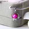 CLUCI Silver 925 Women Sterling Pendant Necklace Jewelry Clasic  Flower basket Love Pendant Female SP358SB-1