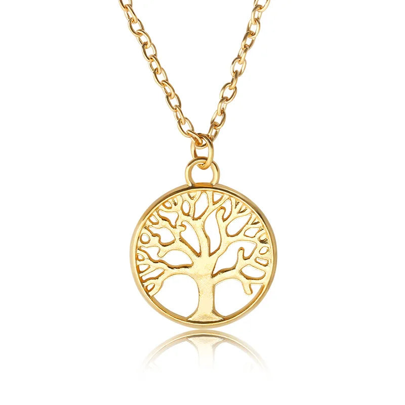 Fooderwerk Jewelry Retro Life Tree Pendant Necklace For Women Europe And America Ladies Personality Peace Tree Ornaments