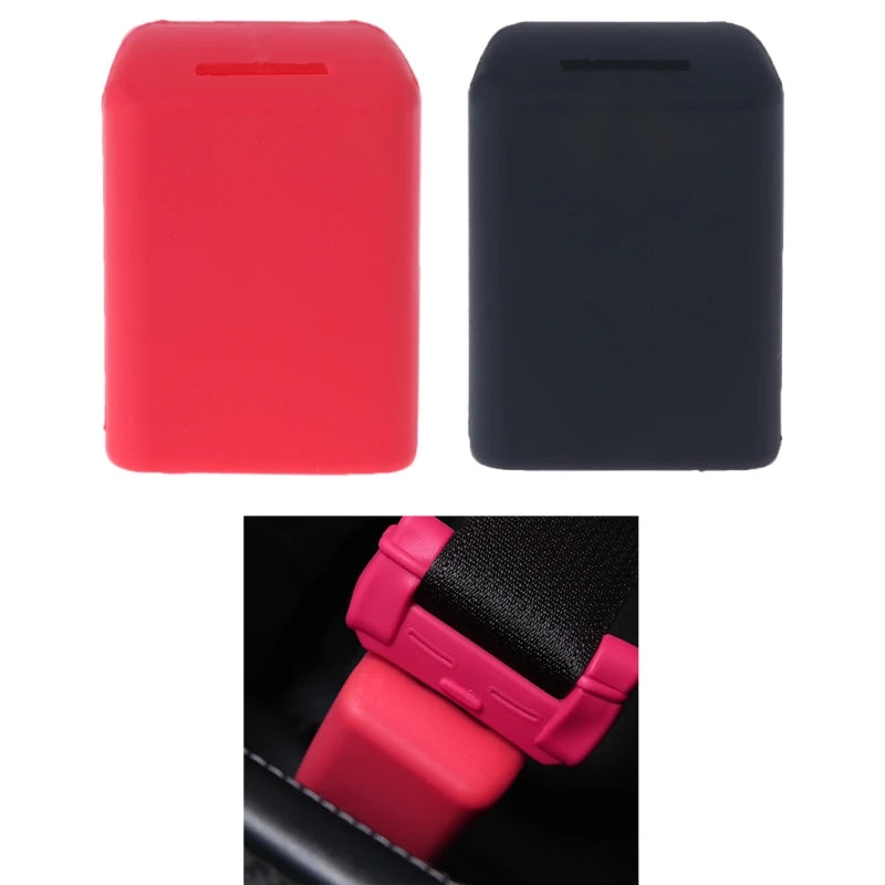 Universal Seat Belt Buckle Clip Protector Silicone Interior Button Case Anti-Scratch Cover Safety Accessories Car Decor