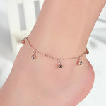 Load image into Gallery viewer, Fashion Beach Jewlery Anklet Circle Bell Pendant Plated Metal Chain with Extended Chain for Women Girls Gift
