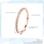 Load image into Gallery viewer, Dainty Wedding Ring For Women Man Concise Classical Multicolor Mini Zircon Rose Gold Color Fashion Jewelry R132 R133 ZHOUYANG
