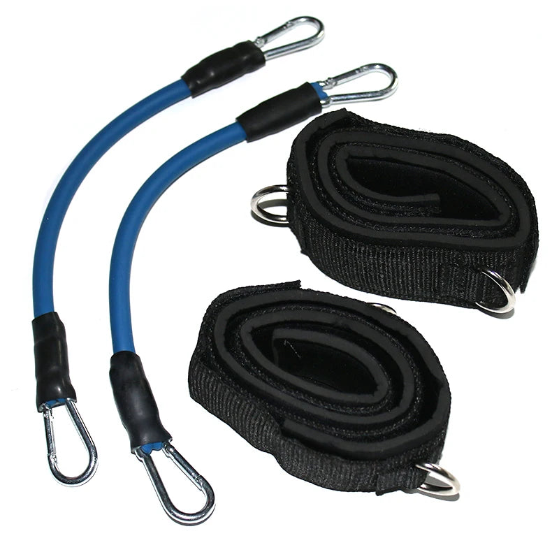 Resistance Tubes with Ankle Straps, Whole Set, Leg Training, Workout for Run, Kick Boxing, Punch, Taekwondo, All Sports