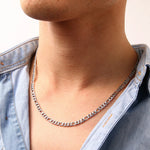 Load image into Gallery viewer, CACANA Stainless Steel Chain Necklaces For Man Women Gold Silver Color For Pendant Flat Donot Fade Jewelry N1910
