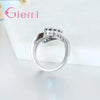 Fashion Vintage Women Rings 925 Sterling Silver  Jewelry Timbre Perfect Blue Crystal Pretty Gifts For Friends Finger Rings