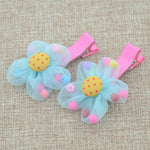 Load image into Gallery viewer, 2PCS/lot Hot Sale Children New Hair Clips Cute  Flowers Safety Barrettes BB Clip Little Girls Gifts Kids Hair Accessories

