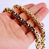 Charming 5mm Byzantine Box Chain 316L Stainless Steel Mens Boys Silver /Gold Color Link Necklace Bracelet Jewelry