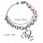 Load image into Gallery viewer, Nextvance Silver Color Heart Pendant Bracelets  Beaded Bracelet For Valentines Day Gift Adjust Length Jewlery
