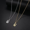 DOTIFI  Stainless Steel Necklace For Women Cute kitten Gold Color Pendant Necklace Engagement Jewelry