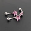 New star Zircon Jeweled Style Belly Button Ring  Body Piercing Jewelry Navel Piercing 316L Stainless steel