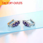 Load image into Gallery viewer, Cubic Color Earrings Zirconia Stone Crystal Masquerade Friendship Accessories Wedding Dance Party 925 Sterling Silver For Women
