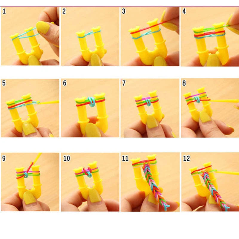 Diy toys rubber bands bracelet for kids or hair rubber loom bands refill rubber band make woven bracelet DIY Christmas 2019 Gift