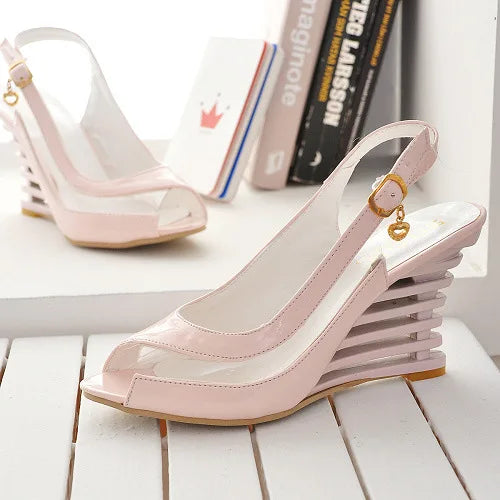 New Women Heel Sandals Buckle Open Toe High Wedge Shoes Women's Summer Shoes Sexy Women Shoes Footwear 67yu