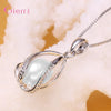 Top Sale Wedding Party Jewelry Sets 925 Sterling Silver Pearl Water Drop Tear Pendant Necklace Hoop Earrings Buy 1 Get 2 Gifts