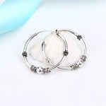 Load image into Gallery viewer, European Vintage Metal Color Hoop Earrings Circle  Handmade Cool 24mm Big Hoop Earring For Women Bijoux Bijoux Fashion Jewelry
