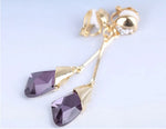 Load image into Gallery viewer, Long Tassel Rhinestone Earrings Crystal Water Drop Ear Clip on Earrings Without Piercing for Women Wedding Clip Earrings
