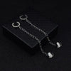 Korean Fashion Hip Hop Chain Earrings Steel Chain Threader Drop Cuff Double Chain Piercing Earrings Unisex Jewelry