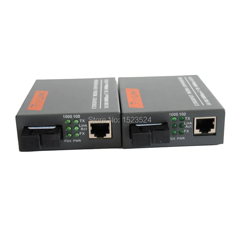 HTB-GS-03 A&B 3pairs Gigabit Fiber Optical Media Converter 1000Mbps Single Mode Single Fiber SC Port External Power Supply