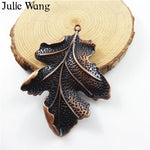 Load image into Gallery viewer, Julie Wang 2pcs Alloy Antique Copper Leaves Charms Necklace Pendants Earrings Findings Jewelry Making Accessory
