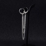 Load image into Gallery viewer, Korean Fashion Hip Hop Chain Earrings Steel Chain Threader Drop Cuff Double Chain Piercing Earrings Unisex Jewelry
