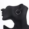 European Vintage Metal Color Hoop Earrings Circle  Handmade Cool 24mm Big Hoop Earring For Women Bijoux Bijoux Fashion Jewelry