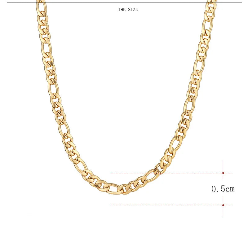 CACANA Stainless Steel Chain Necklaces For Man Women Gold Silver Color For Pendant Flat Donot Fade Jewelry N1910