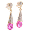 12 Colors Available Rhinestone Crystal Long Clip on Earrings Non Pierced for Women Party Wedding Luxury Fashion No Hole Earrings