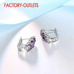 Load image into Gallery viewer, Cubic Color Earrings Zirconia Stone Crystal Masquerade Friendship Accessories Wedding Dance Party 925 Sterling Silver For Women

