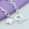 DOTEFFIL 925 Sterling Silver Star TO buckle Charm Bracelets Chain For Women Fashion Wedding engagement Fine Jewelry