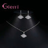 Wedding Bridal Sets 925 Sterling Silver  Jewelry Set For Women Big Stone CZ Cubic Zirconia Necklace/Earring