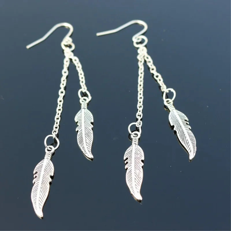 Many Styles Long Tassel Feather Dangle Earing Brincos Femininos Leaf for Women Fashion Bohemian Jewelry