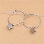 Load image into Gallery viewer, Many Style 316 Stainless Steel Hoop Earrings With Hearts Star Charms Cheap Jewelry Never Fade Anti-Allergy
