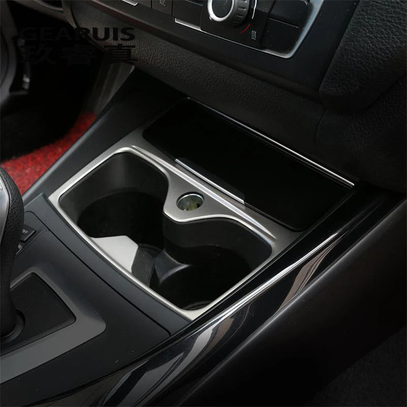 Car styling Interior Water Cup Holder panel decorative cover trim For BMW F20 1 Series 118i 120i 135i 2012-2015 Auto Accessories