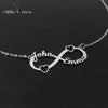 Nextvance Stainless Steel Custom Name Couple Necklace Personalized Infinity Pendant Necklace Jewelry Best Friend Gift