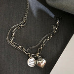 Load image into Gallery viewer, Elegant 925 Sterling Silver Love Letter Heart Double Layer Bracelet Female Unique Design Thai Silver Retro Light Luxury Jewelry
