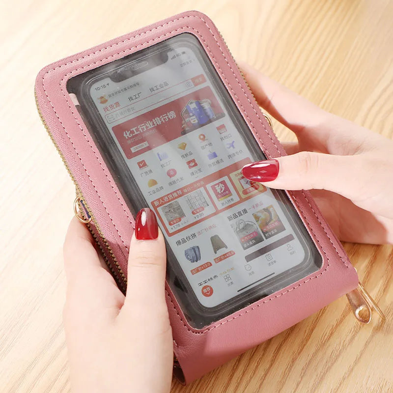 Crossbody Cell Phone Shoulder Bags for Women Touch Screen Phone Wallet Luxury Bags Ladies Card Hold Purse Clutch Handbags