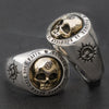 Gothic Ghost Head Skull Ring for Men Silver Color Metal Ring Punk Rock Biker Jewelry Gift
