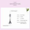 bamoer 925 Sterling Silver Retro Eiffel Tower Pendant Charm for Bracelet or Necklace 925 Sterling Silver Jewelry BSC154