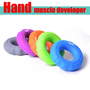 Silica Gel Portable Hand Grip Strengthener Ring Forearm Wrist Finger Exerciser Carpal Expander Rock Climbing Athletes Stress