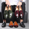 Japanese Style Vintage Casual Men Shoes Leather High Quality Formal Dress Shoes Loafers Business Wedding Tassel Brogue Shoes