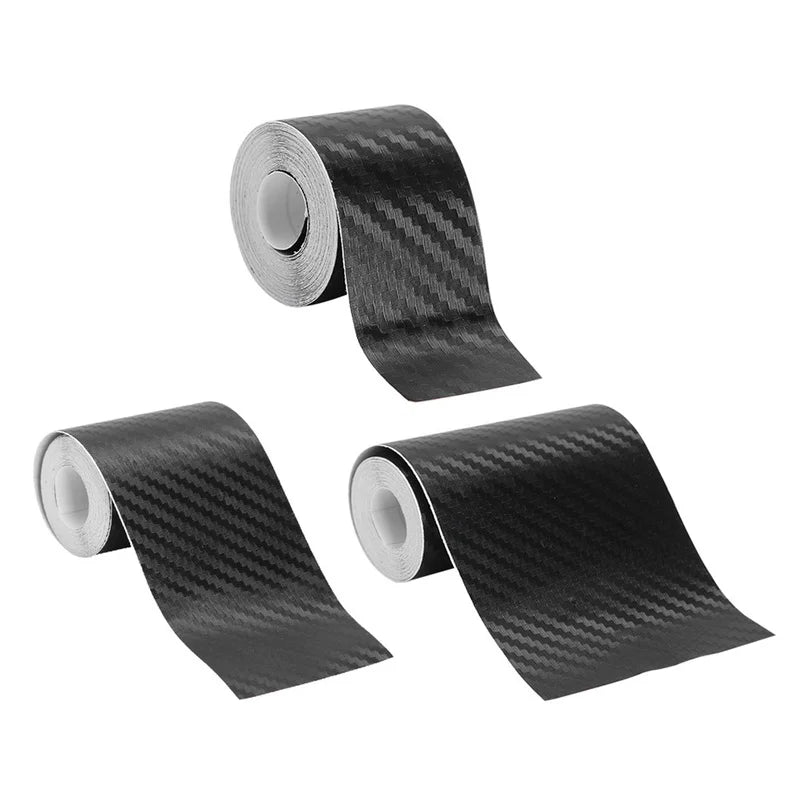 Carbon Fiber Car Sticker DIY Paste Protector Strip Auto Door Sill Side Mirror Anti Scratch Tape Waterproof Protection Film