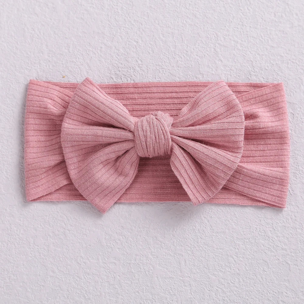1Pc Baby Headbands New Colors Knit Bow Elastic Soft Infantiles kids Headbands Baby Items Turban for Baby Girl Hair Accessories