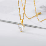 Load image into Gallery viewer, Stainless Steel Chain Heart Necklace For Women Goth Hugs Zircon Heart Pendant Necklace Trendy Wedding Marriage Jewlery Gift 2023
