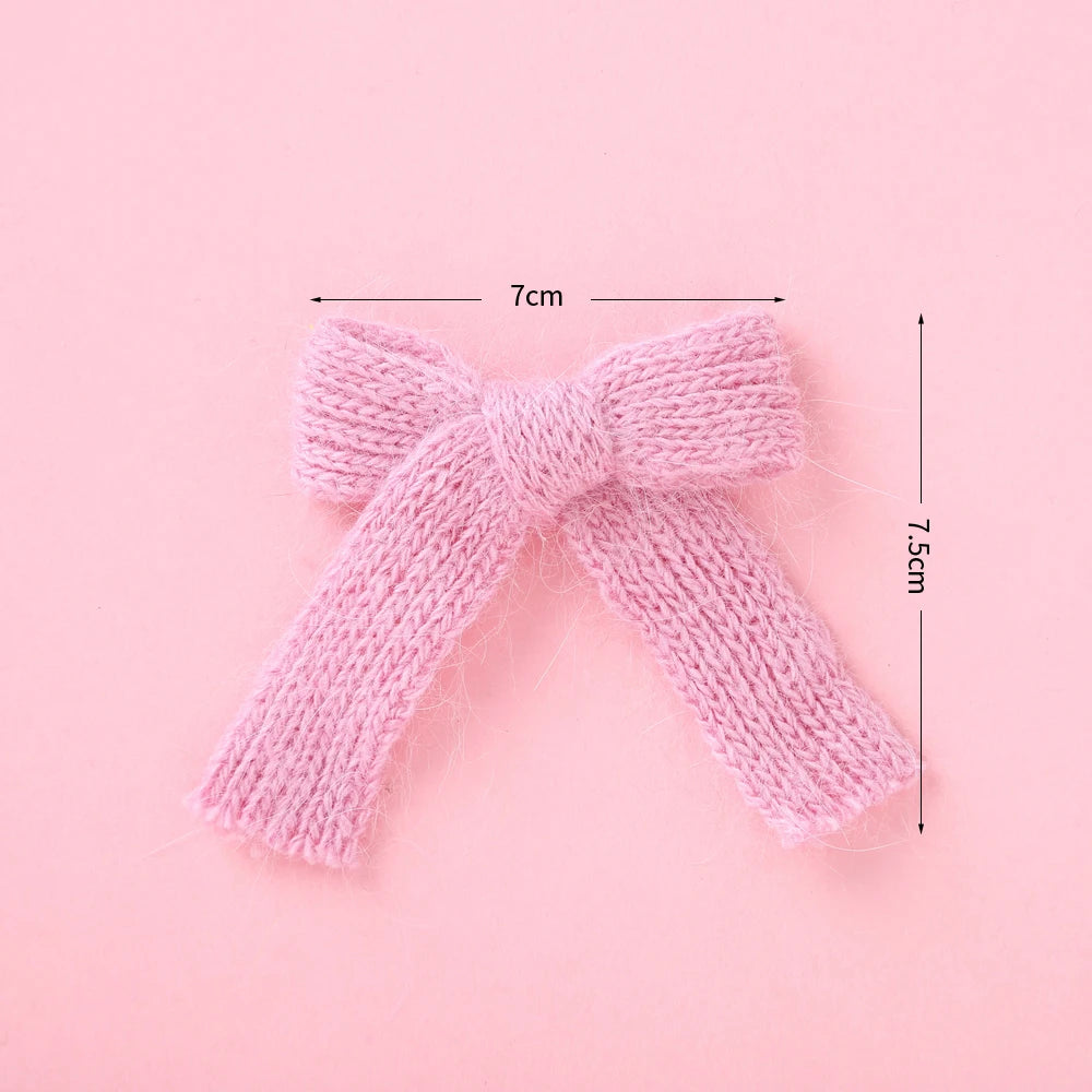 Wool Knit Hair Bows Cute Hairpins Girls BB Clips Sweet Hair Clips Barrettes Solid Clip Kids Headwear Fashion Hair Accessories