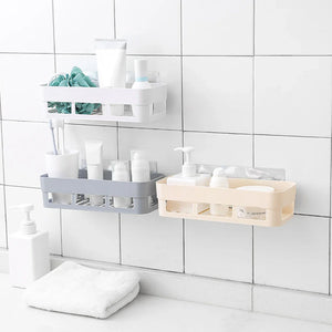 Hot Sale Adhesive Storage Rack Bathroom Accessories Corner Shower Shelf Kitchen Bathroom Shelf Home Decoration 3 Colors