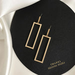 Load image into Gallery viewer, DIEYURO 316L Stainless Steel Minimalist Rectangle Pendant Drop Earrings Luxury Exquisite Friends Party Jewelry Accessories Newly
