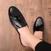 Black half shoes for men mules Slippers leather shoes casual shoes men fashion sapato social masculino mocassin homme chaussure